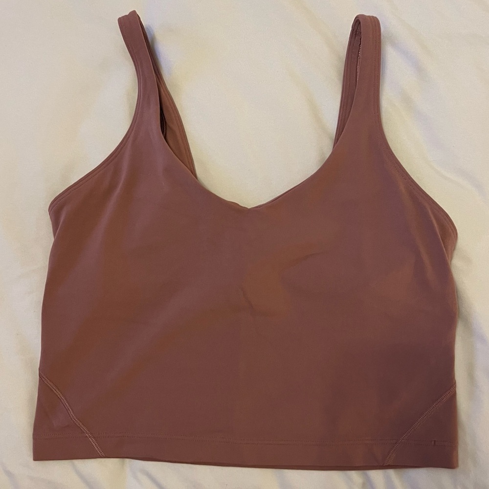 Lululemon Cropped Tank Mauve 8